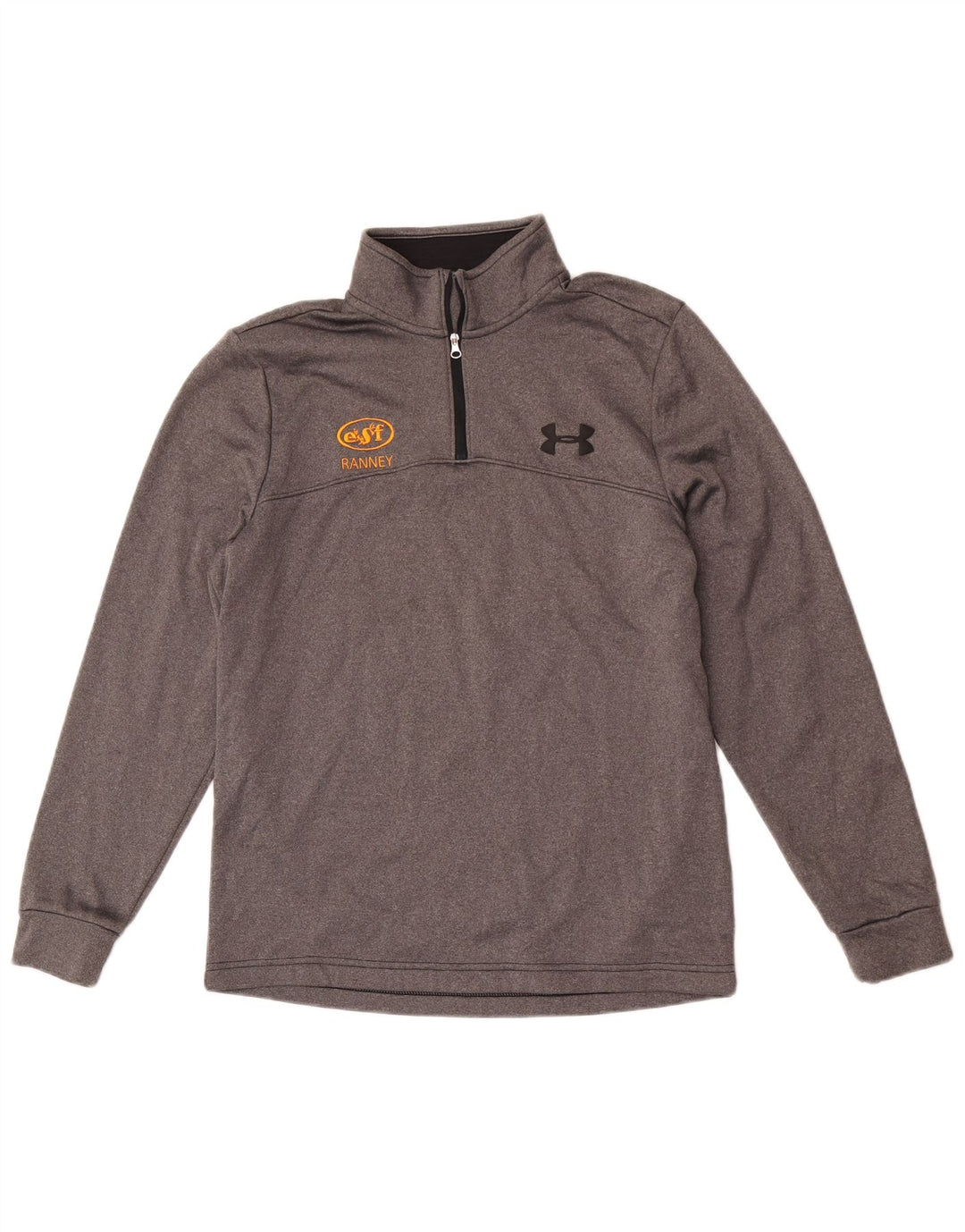 Under Armour Herren Cold Gear Pullover-Trainingsanzugoberteil mit Reißverschluss, Größe S, Grau