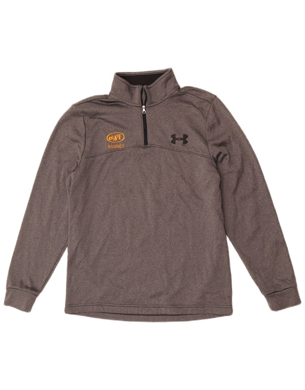 Under Armour Herren Cold Gear Pullover-Trainingsanzugoberteil mit Reißverschluss, Größe S, Grau