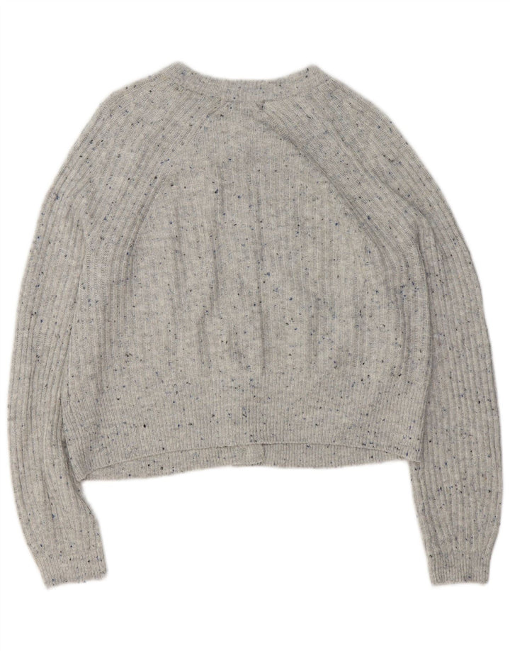 Marks & Spencer Damen-Cardigan-Pullover UK 14 Mittelgrau meliertes Acryl