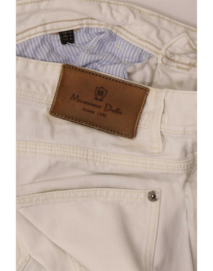 Massimo Dutti Herren Slim Jeans EU 40 Medium W31 L29 Weiß