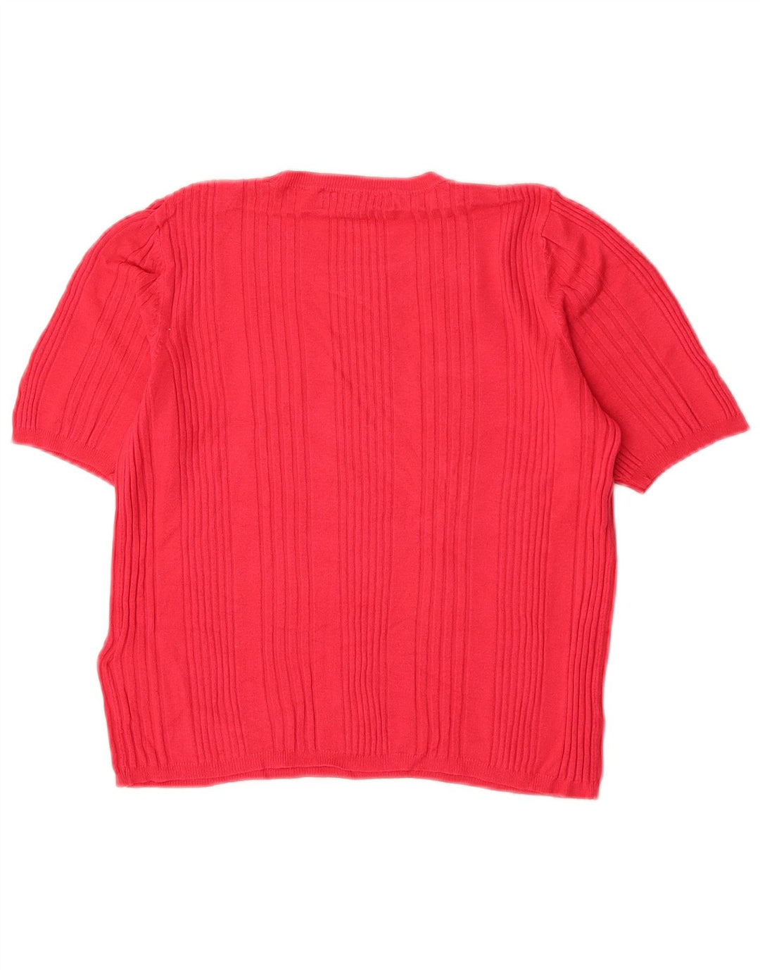 Marks & Spencer Damen Crop Pullover mit Rundhalsausschnitt, UK 14, Mittelrosa