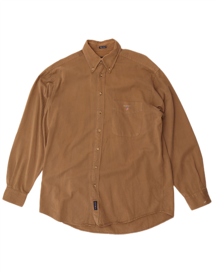 Gant Herren-Hemd mit lockerer Passform, mittelbraune Baumwolle