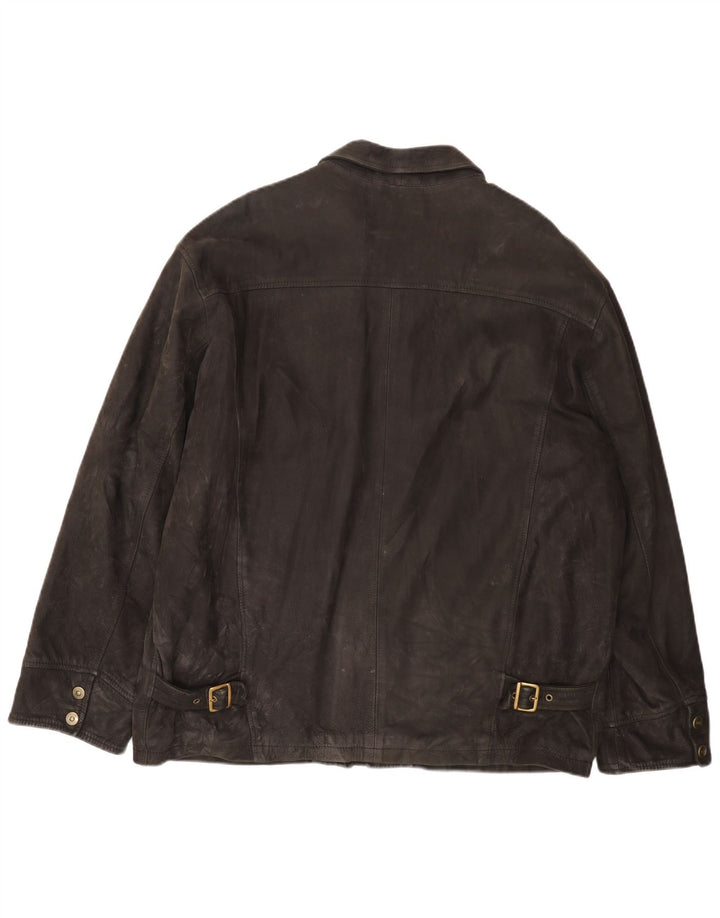 Vintage Herren Lederjacke IT 52 XL Braunes Leder