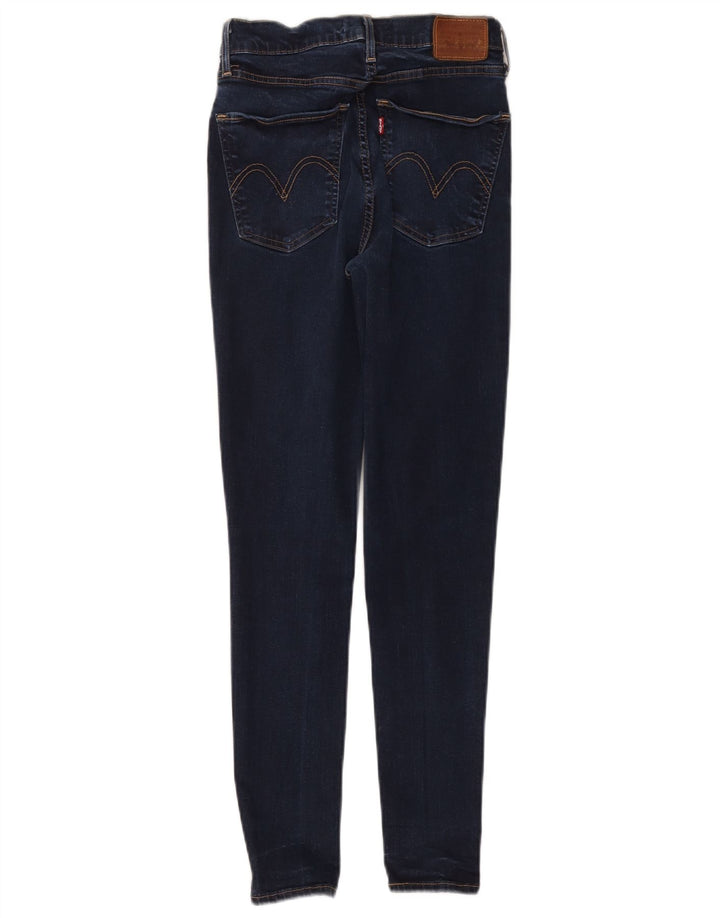 LEVI'S Damen Mile High Super Skinny Jeans W27 L28 Marineblaue Baumwolle