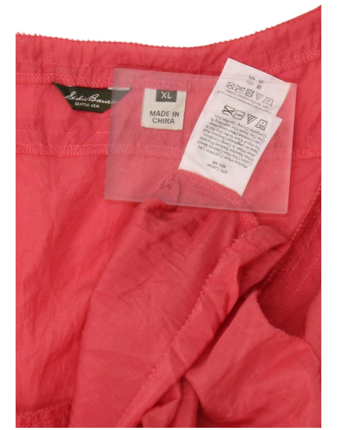 EDDIE BAUER Damen ärmelloses Blusenoberteil UK 18 XL rosa Baumwolle