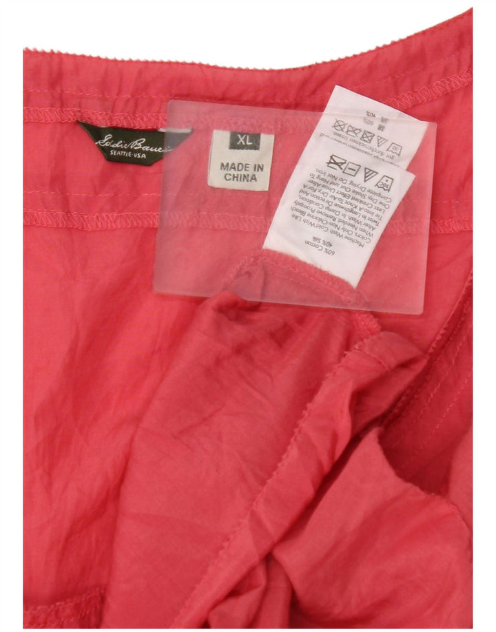 EDDIE BAUER Damen ärmelloses Blusenoberteil UK 18 XL rosa Baumwolle