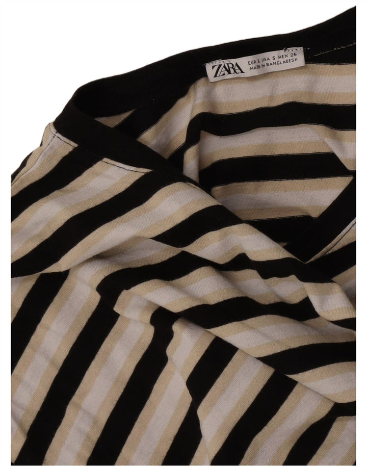 Übergroßes T-Shirt-Oberteil für Damen von Zara, Gr. 10, klein, mehrfarbig, gestreift