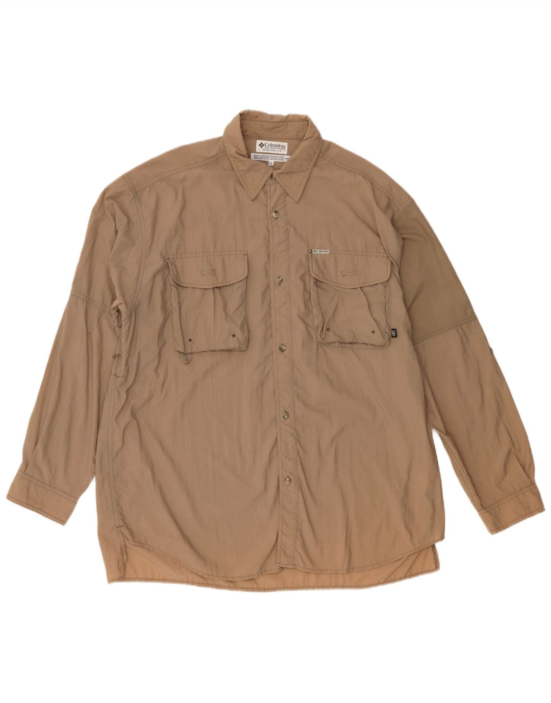 Columbia Herrenhemd XL Beige Nylon
