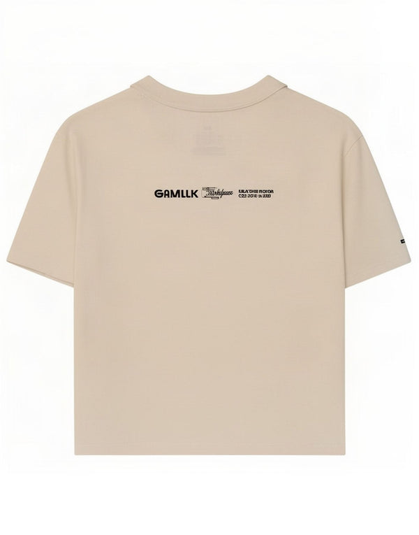 Tommy Hilfiger Damen Crop Graphic T-Shirt Top UK 6 XS Weiße Baumwolle