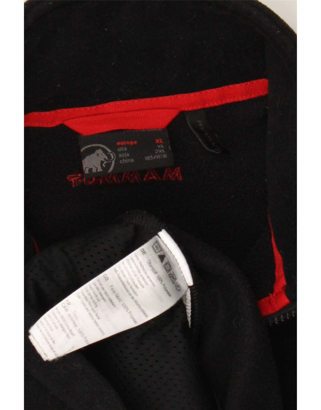 Mammut Herren Fleecejacke UK 42 XL Schwarz Polyester