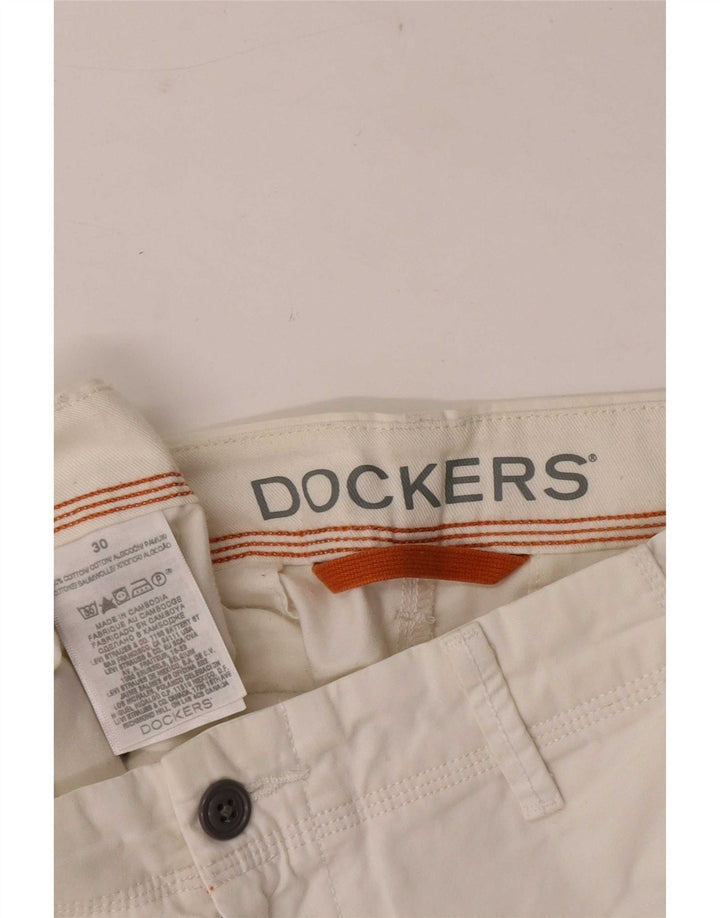 Dockers Herren Chinoshorts Medium W30 Weiße Baumwolle