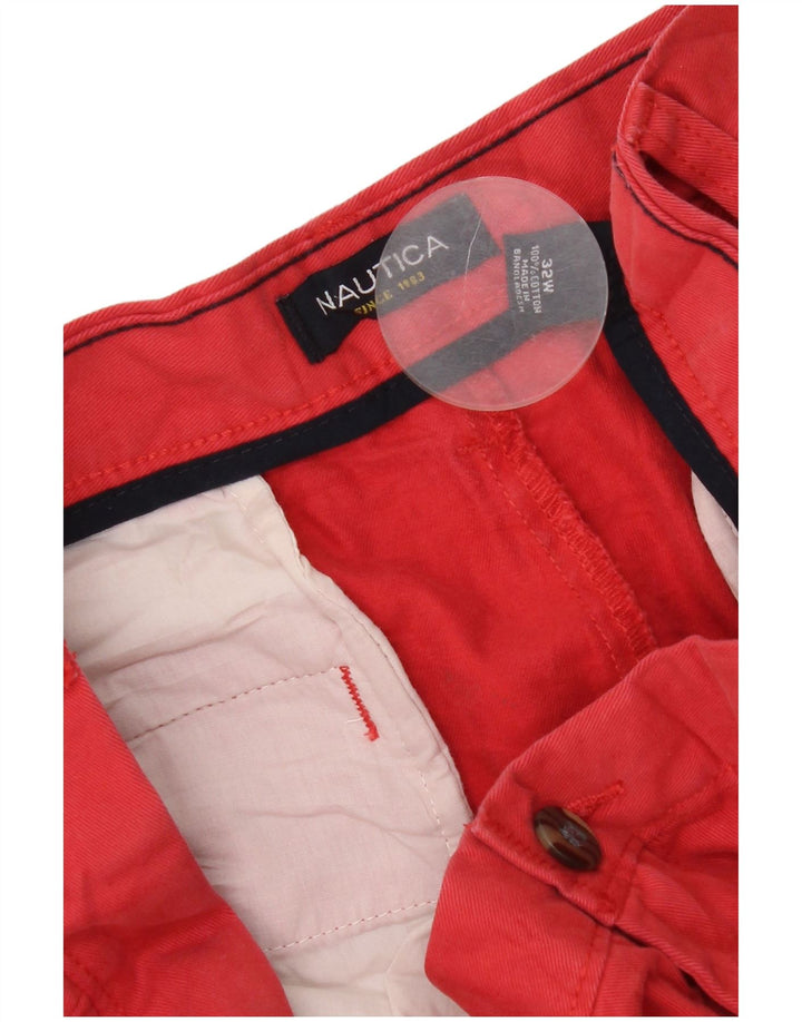 Nautica Herren Chinoshorts W32 Mittelrote Baumwolle