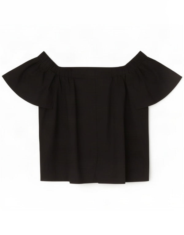 Marks & Spencer Damen Off Shoulder Top UK 14 Large Black Cotton