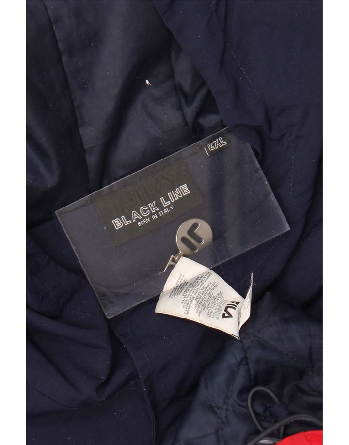 FILA Herren-Windbreaker-Jacke mit Grafik, UK 44 2XL, mehrfarbig, Farbblock