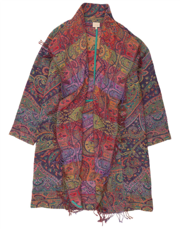 East Womens Open Overcoat UK 14 Medium Mehrfarbige Paisley-Wolle