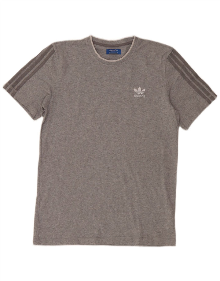 Adidas Herren T-Shirt Top mittelgraue Baumwolle