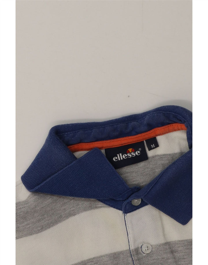 ELLESSE Herren Rugby-Poloshirt Mittelgrau gestreift