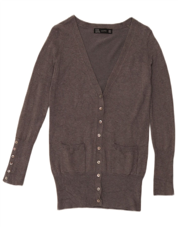 Zara Damen-Cardigan-Pullover UK 10 Small Grau