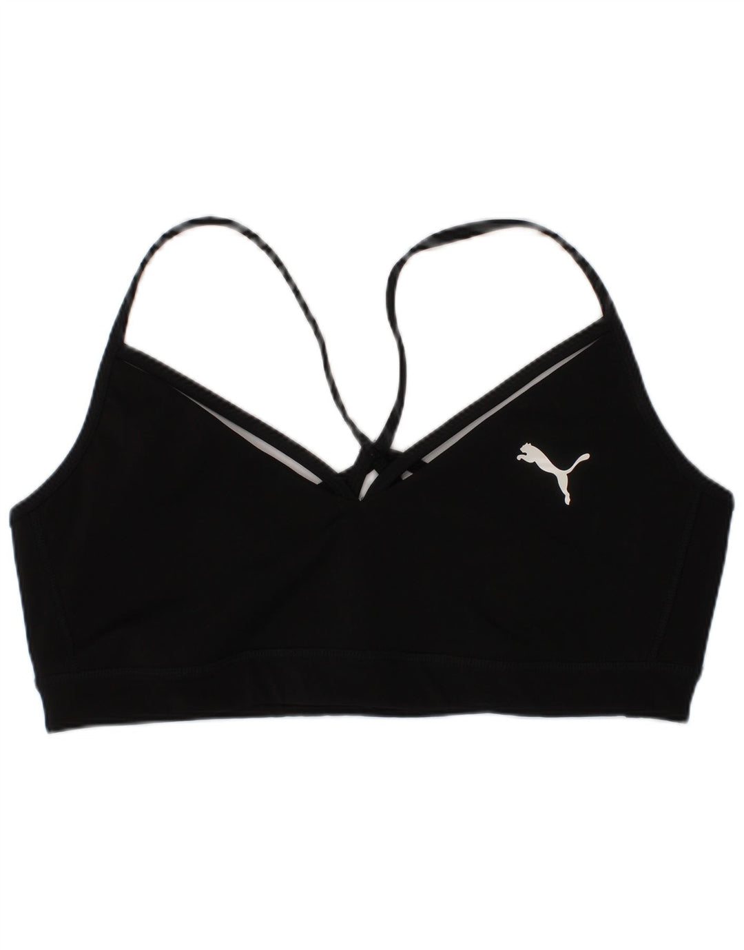 Puma Damen Sport-BH-Oberteil, groß, schwarz, Polyester, Sport