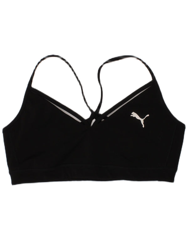 Puma Damen Sport-BH-Oberteil, groß, schwarz, Polyester, Sport