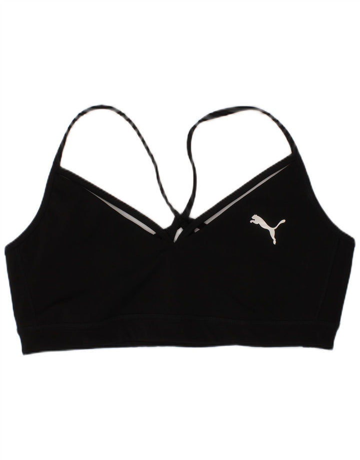 Puma Damen Sport-BH-Oberteil, groß, schwarz, Polyester, Sport