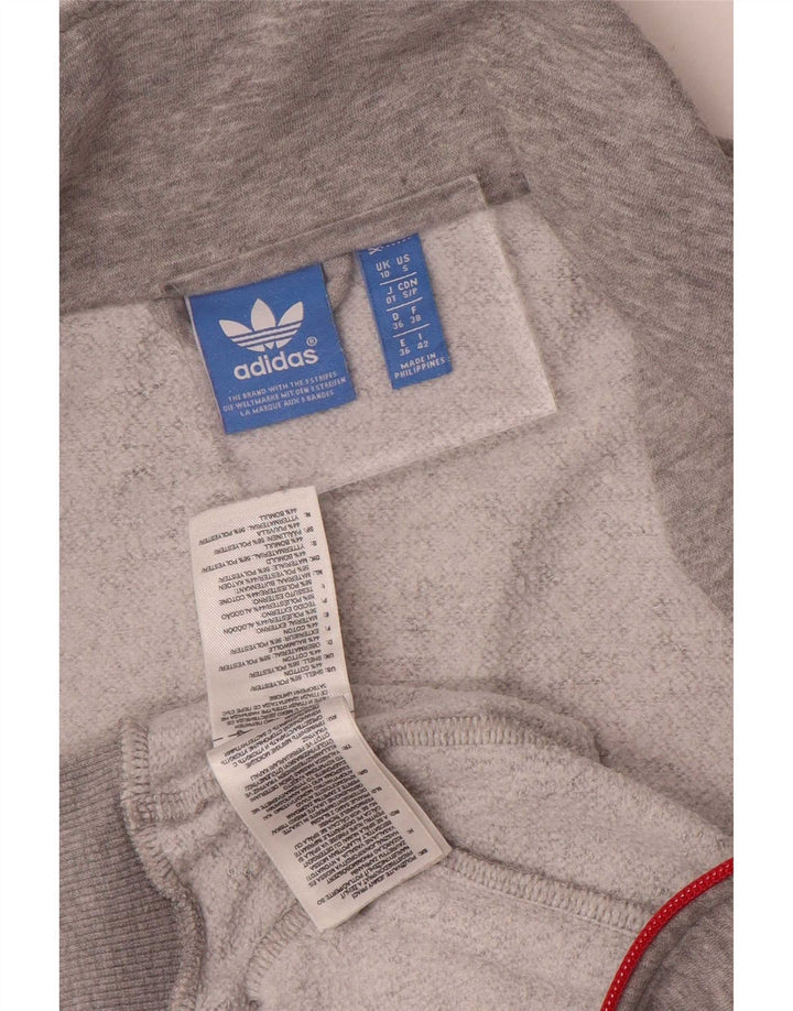 Adidas Damen Grafik-Overall-Trainingsanzug-Top-Jacke, UK 10, klein, Grau