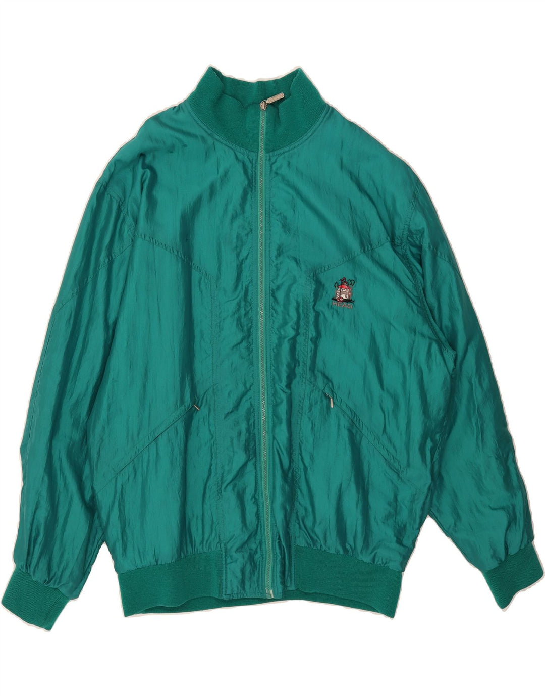 HEAD Mens Bomber Jacket IT 52 XL Green Polyamide Vintage HEAD and Second-Hand HEAD from Messina Hembry 
