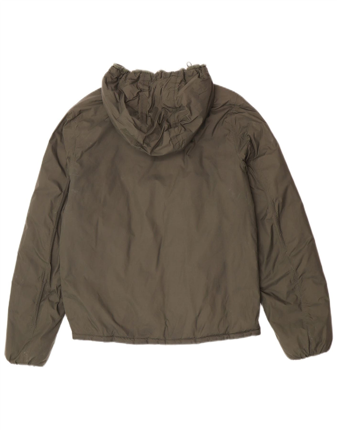 K-Way Herren Kapuzenjacke, wendbar, wattiert, UK 38, mittelgrün, Polyamid