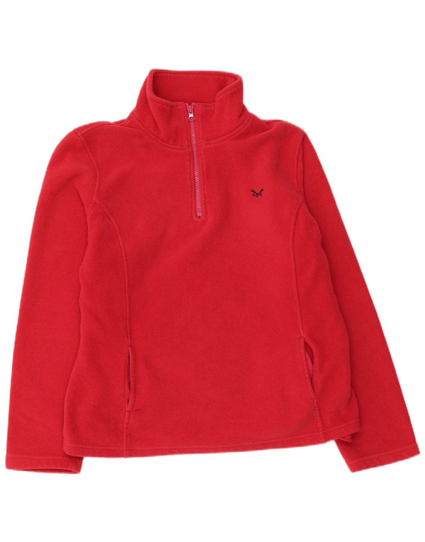 Crew Clothing Damen-Fleecepullover mit Reißverschluss, UK 12, Mittelrosa, Polyester