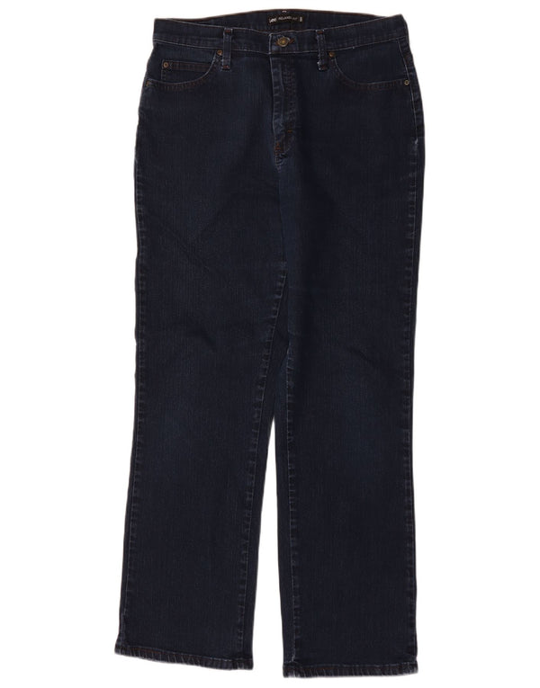Lee Womens Relaxed Fit Straight Jeans US 12 Large W32 L30 Marineblaue Baumwolle
