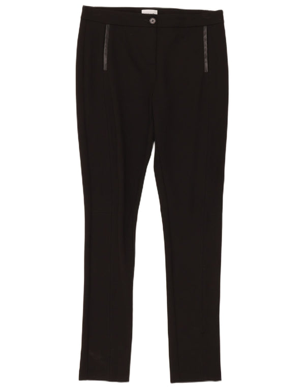 Jigsaw Damen Skinny Freizeithose UK 10 Small W30 L32 Schwarze Viskose