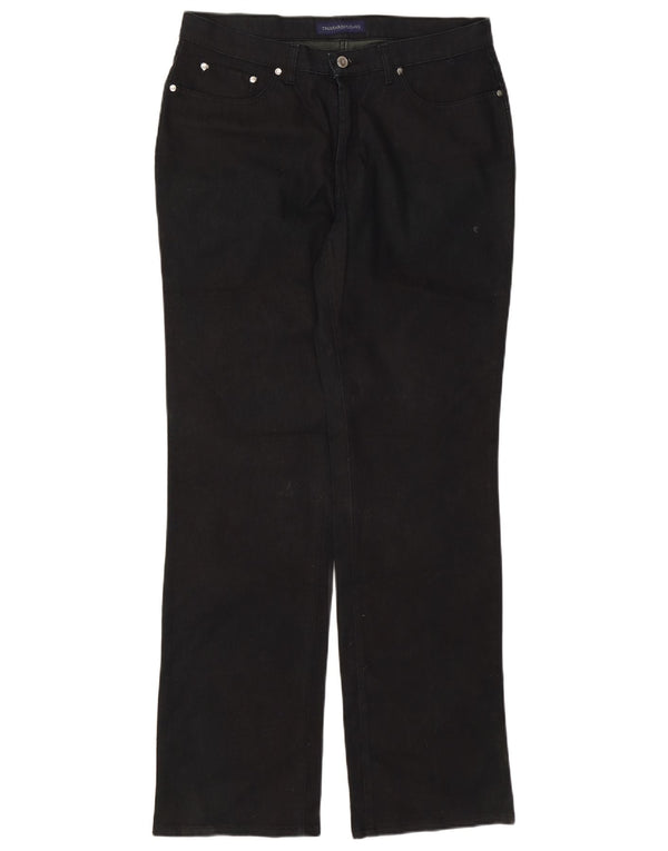 TRUSSARDI Herren Straight Jeans W36 L33 Schwarze Baumwolle