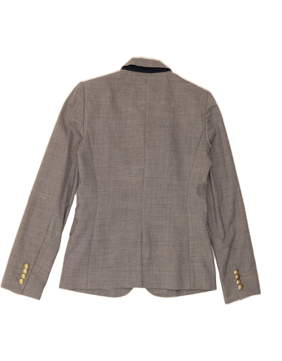 J. CREW Womens Schoolboy 2 Button Blazer Jacket UK 10 Small Grey Wool Vintage J. Crew and Second-Hand J. Crew from Messina Hembry 