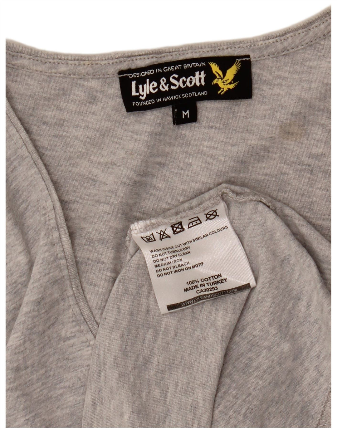 LYLE & SCOTT Herren-Trägershirt aus mittelgrau gesprenkelter Baumwolle