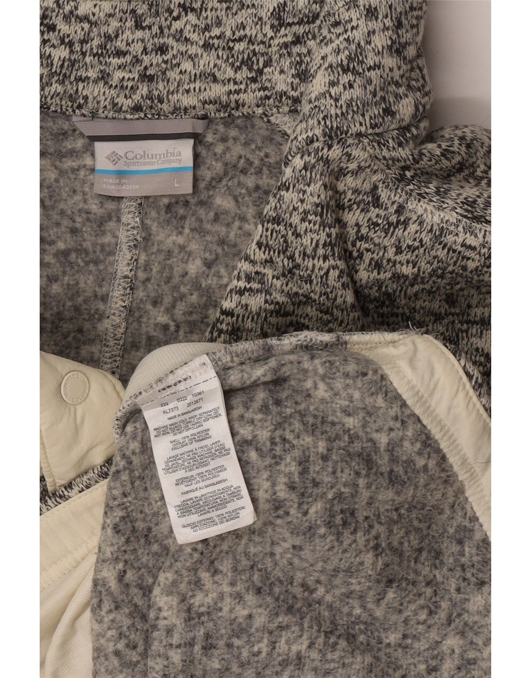 Columbia Herren-Sweatshirt mit Knopfkragen, großes, grau meliertes Polyester