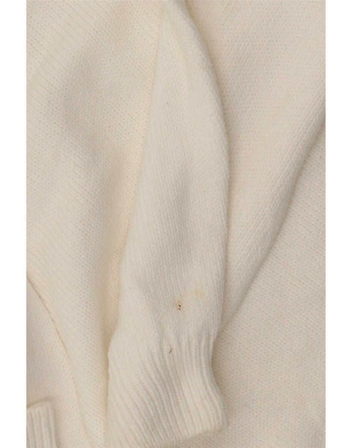 Marks & Spencer Damen Pullover mit Rundhalsausschnitt, UK 12, Mittelweiß