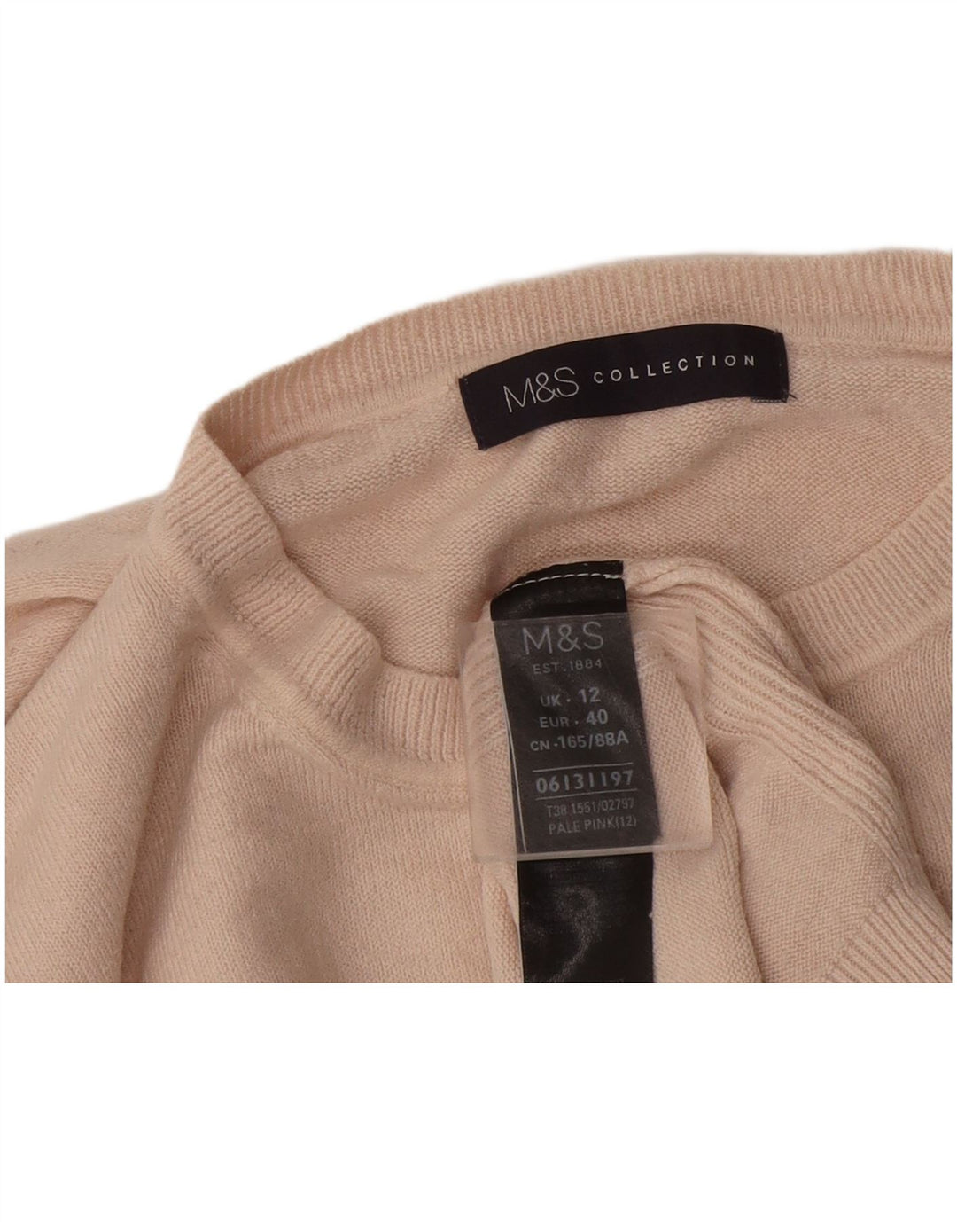 Marks & Spencer Damen-Pullover mit Rundhalsausschnitt, Gr. 12, Mittelrosa, Acryl