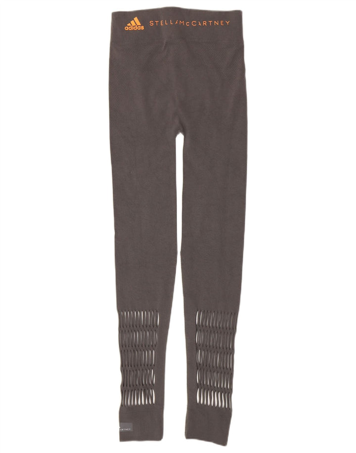 Adidas Damen Stella McCartney Graphic Leggings UK 14 Large Grau Polyamid