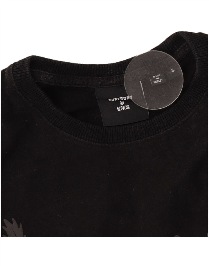 Superdry Herren T-Shirt mit Grafik, Größe S, Schwarz