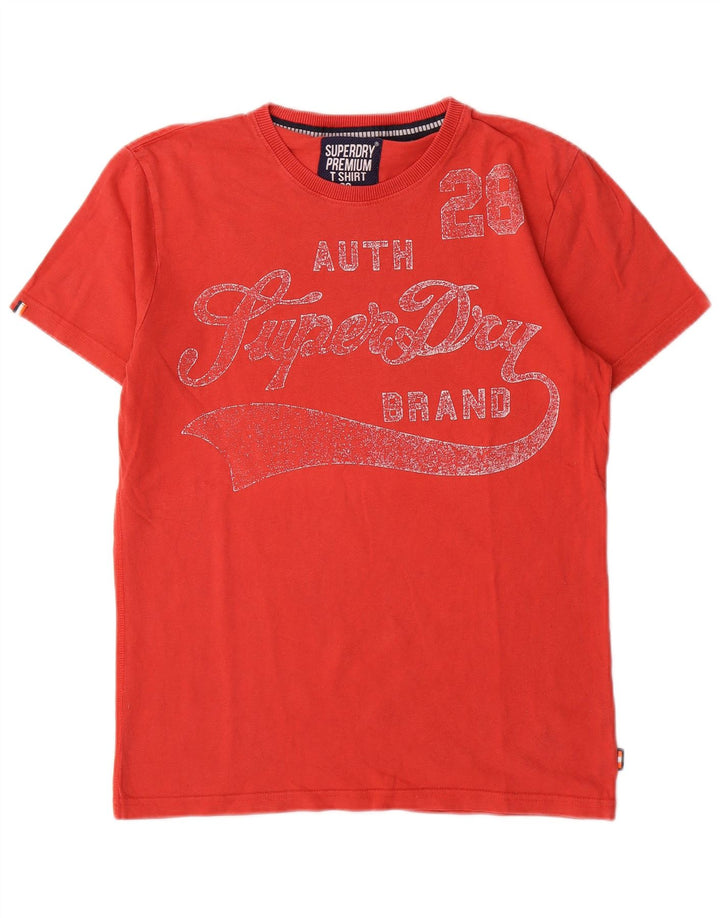 Superdry Herren T-Shirt mit Grafik, Größe S, Rot, Baumwolle