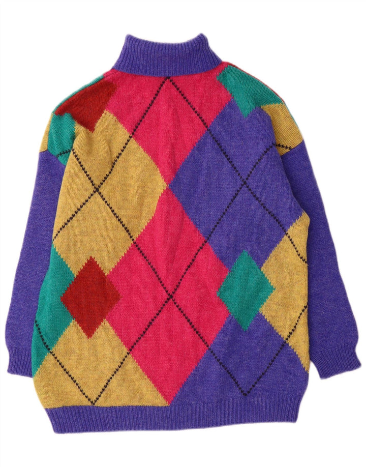 Benetton Damen-Pullover mit Rollkragen, Gr. 42, Größe L, mehrfarbig