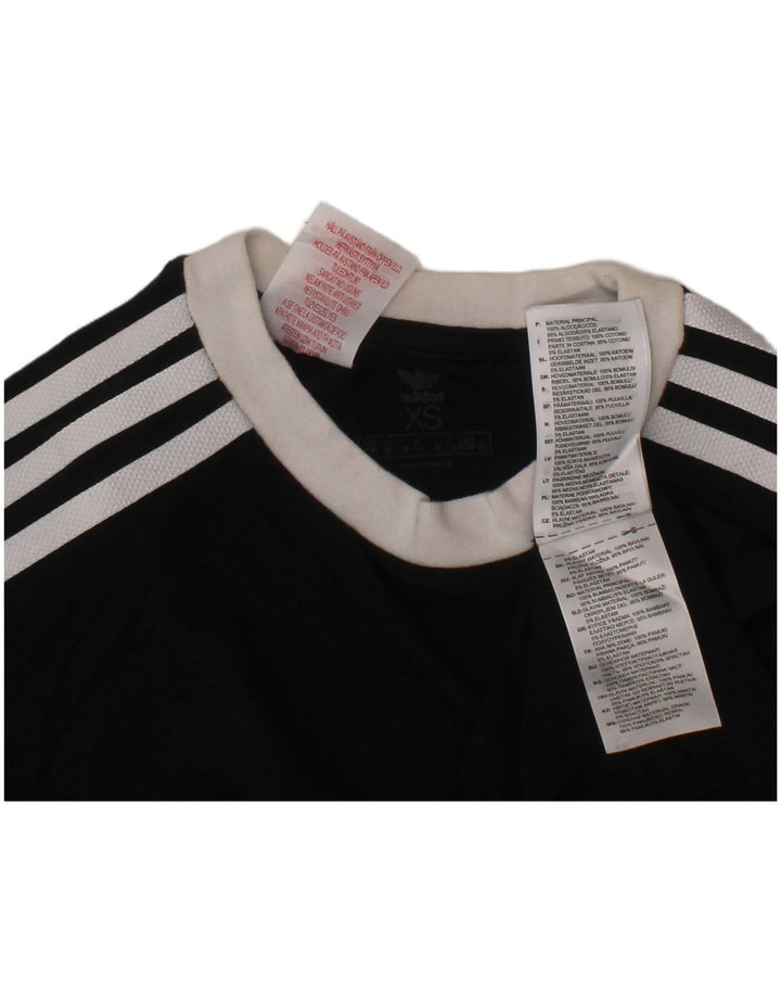 ADIDAS T-Shirt für Jungen, 7–8 Jahre, XS, schwarze Baumwolle