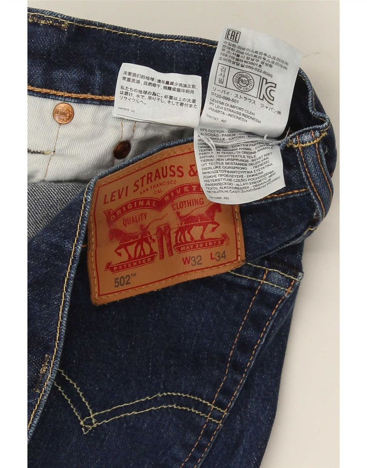 Levi's Herren 502 Tapered Jeans W32 L30 Blaue Baumwolle