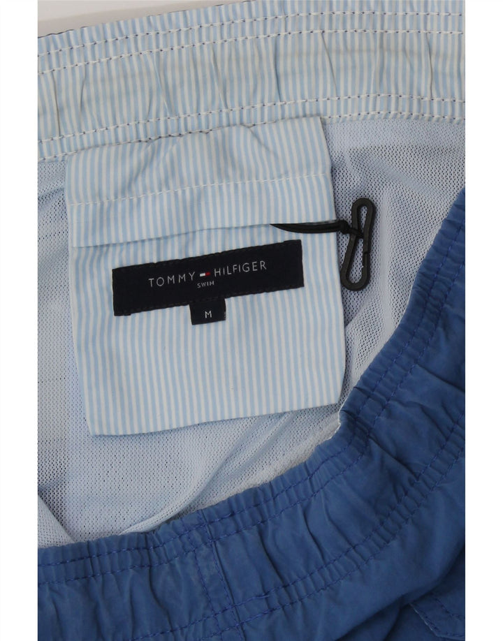 Tommy Hilfiger Herren-Badeshorts aus mittelblauem Colourblock-Polyester