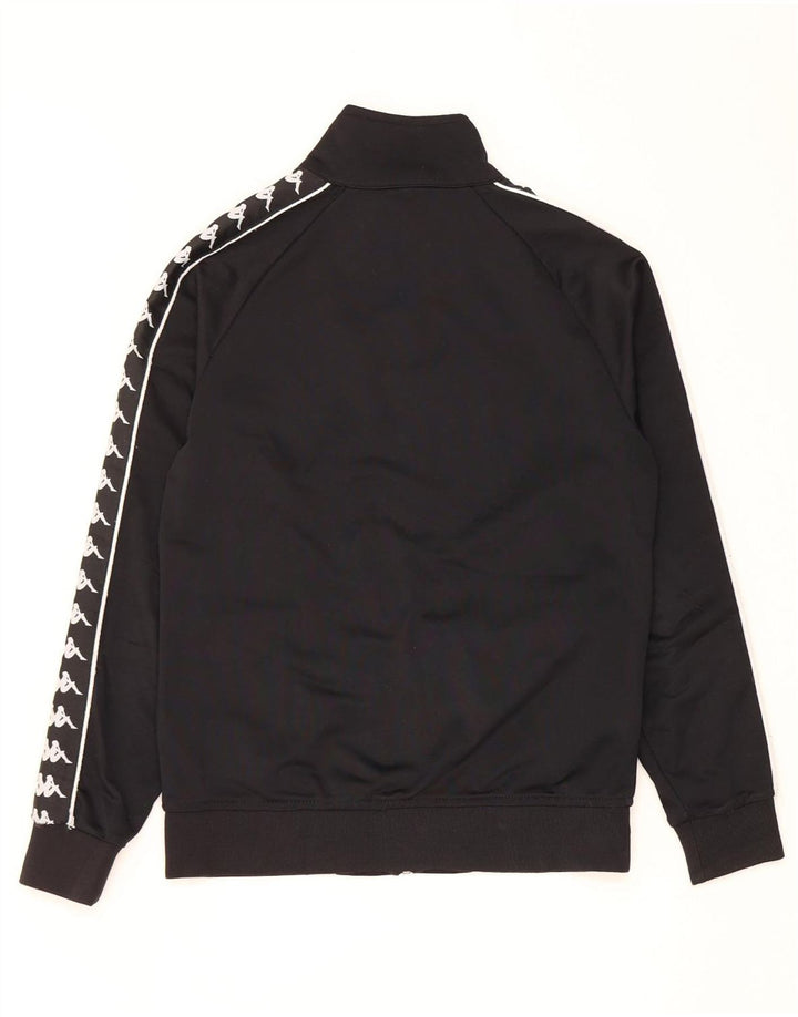 Kappa Herren-Trainingsanzugoberteil mit Grafik, Größe S, Schwarz, Polyester