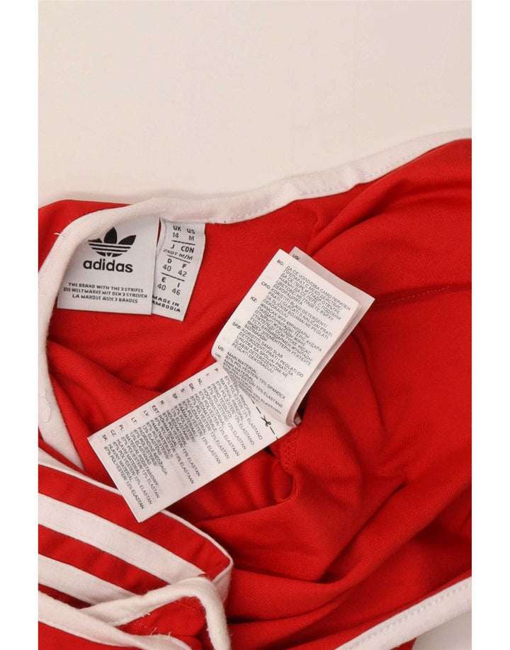 Adidas Damen Bademode UK 14 Mittelrot Polyester Sport
