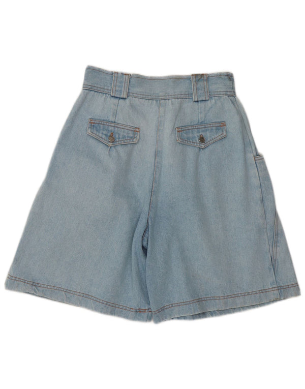 Vintage Damen Jeansshorts mit hoher Taille W28 Mittelblau