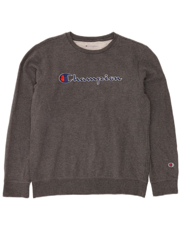 CHAMPION Damen Grafik-Sweatshirt-Pullover UK 18 XL Grau