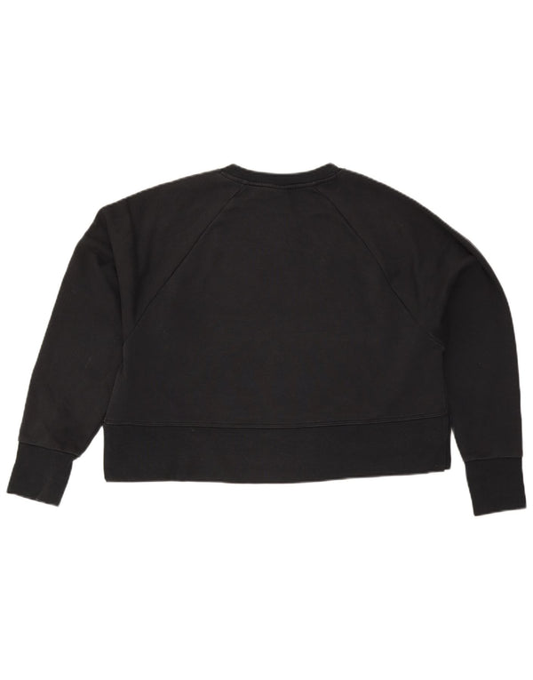 Nike Damen-Sweatshirt mit übergroßem Crop-Grafikmotiv, Gr. 10, Größe S, Schwarz