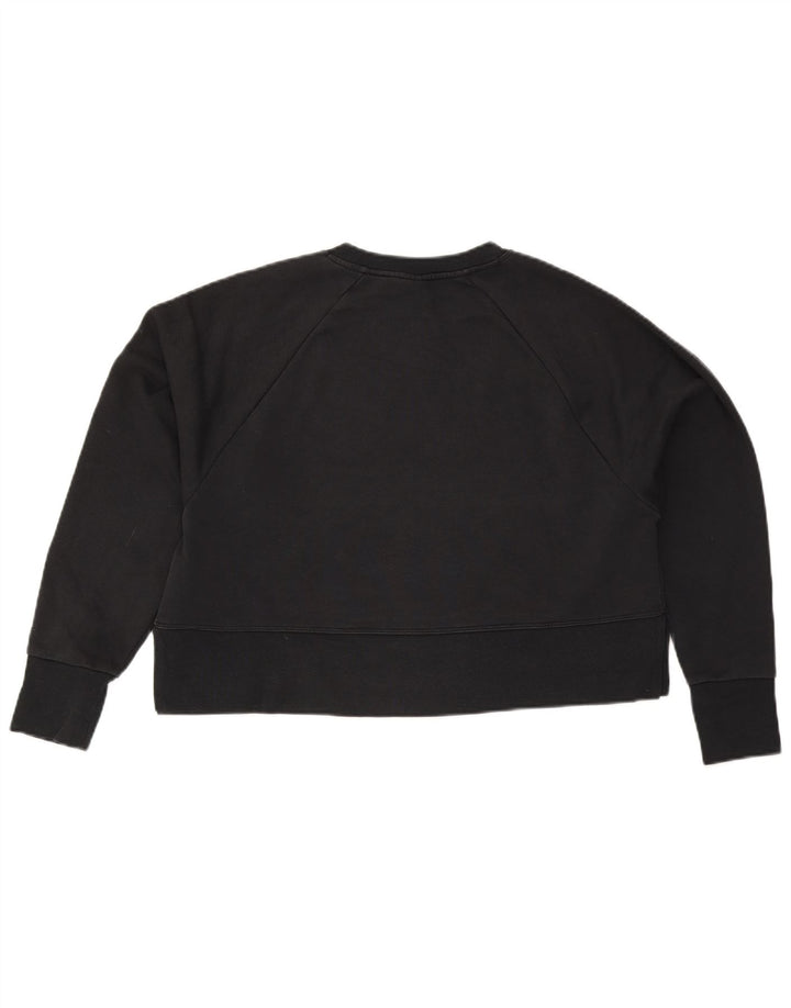 Nike Damen-Sweatshirt mit übergroßem Crop-Grafikmotiv, Gr. 10, Größe S, Schwarz
